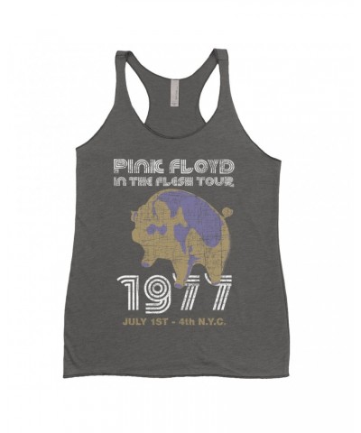 Pink Floyd Ladies' Tank Top | In The Flesh 1977 NYC Concert Distressed Shirt $9.84 Shirts