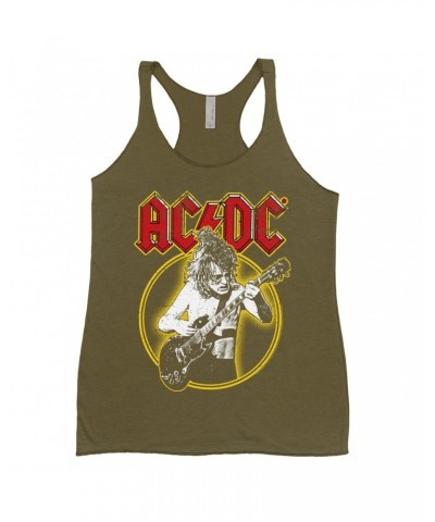 AC/DC Ladies' Tank Top | Angus Red Yellow Design Shirt $9.84 Shirts