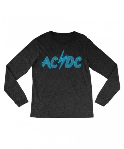 AC/DC Heather Long Sleeve Shirt | Electric Logo Shirt $12.58 Shirts