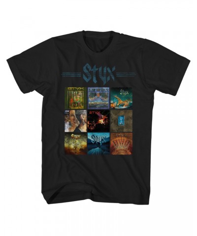 Styx T-Shirt | Album Art Grid Shirt $3.14 Shirts