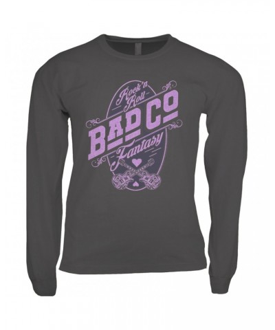 Bad Company Long Sleeve Shirt | Rock N' Roll Fantasy Purple Shirt $14.68 Shirts