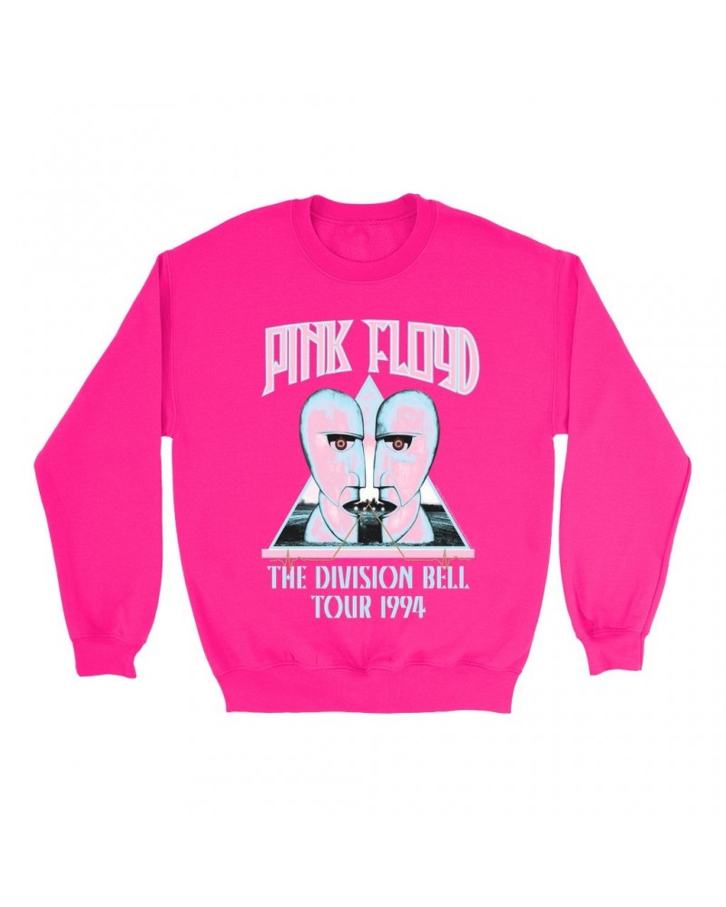 Pink Floyd Bright Colored Sweatshirt | Colorful Division Bell 1994 Tour Design Sweatshirt $16.43 Sweatshirts