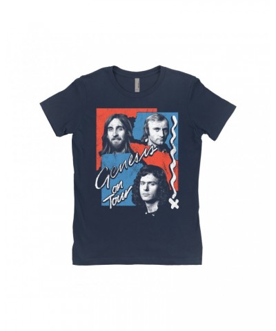 Genesis Ladies' Boyfriend T-Shirt | Live On Tour Distressed Shirt $12.23 Shirts