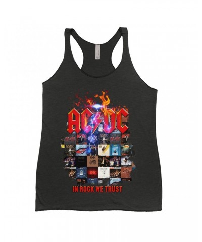 AC/DC Ladies' Tank Top | In Rock We Trust Album Collage Shirt $14.48 Shirts