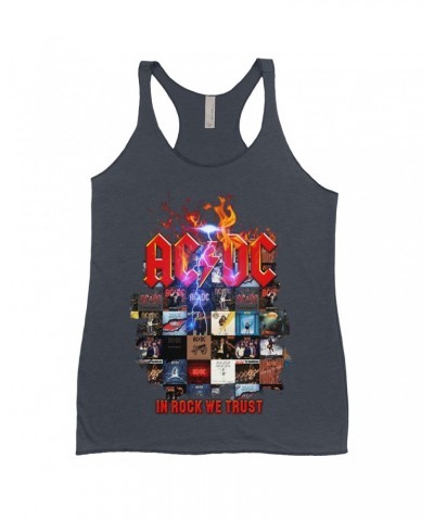AC/DC Ladies' Tank Top | In Rock We Trust Album Collage Shirt $14.48 Shirts