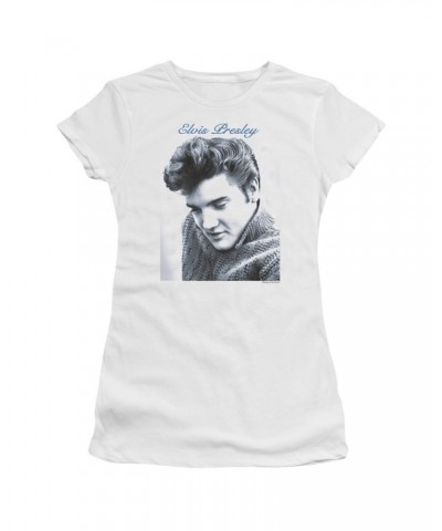 Elvis Presley Juniors Shirt | SCRIPT SWEATER Juniors T Shirt $8.33 Sweatshirts