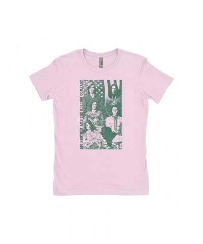 Ladies' Boyfriend T-Shirt | Featuring Janis Joplin Group Flag Photo Big Brother and The Holding Co. Shirt $9.98 Shirts