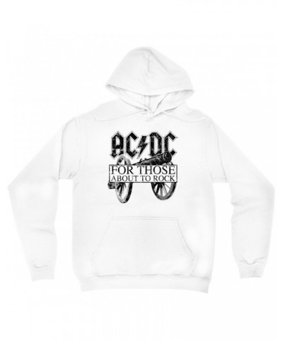 AC/DC Hoodie | For Those About To Rock Black Cannon Image Distressed Hoodie $15.18 Sweatshirts