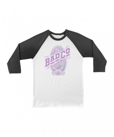 Bad Company 3/4 Sleeve Baseball Tee | Rock N' Roll Fantasy Purple Shirt $11.68 Shirts