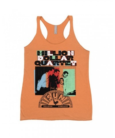 Sun Records Ladies' Tank Top | Multi-Color Million Dollar Quartet Image Shirt $9.26 Shirts